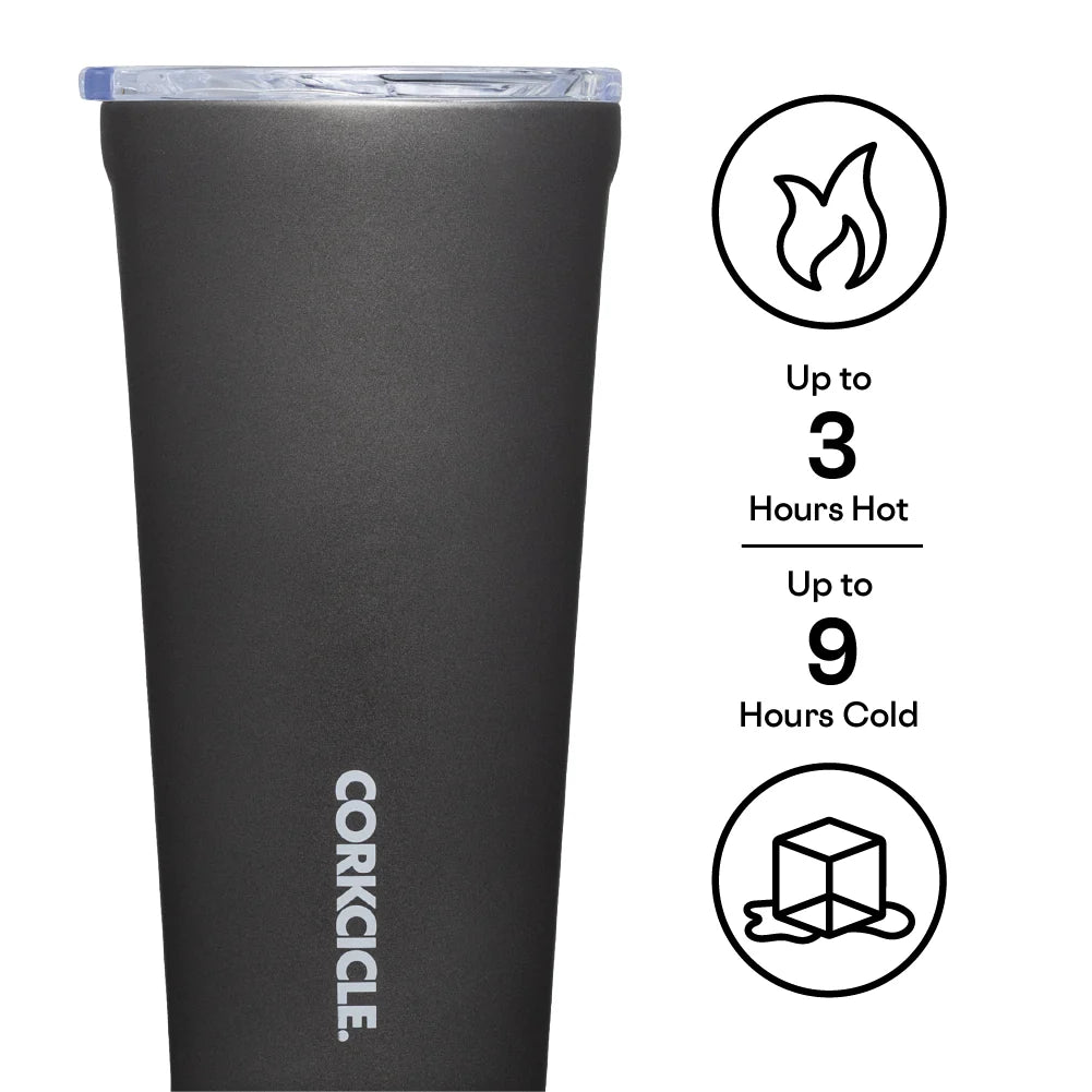 Corkcicle 16oz Ceramic Slate/ Grey Pure Taste Tumbler