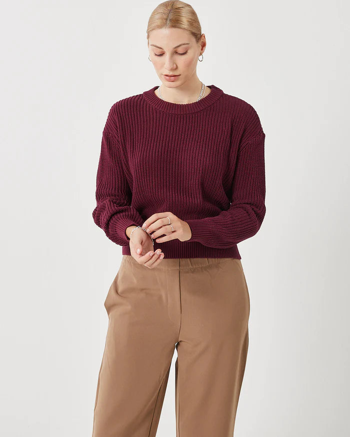 Minimum Burgundy Mikala Sweater
