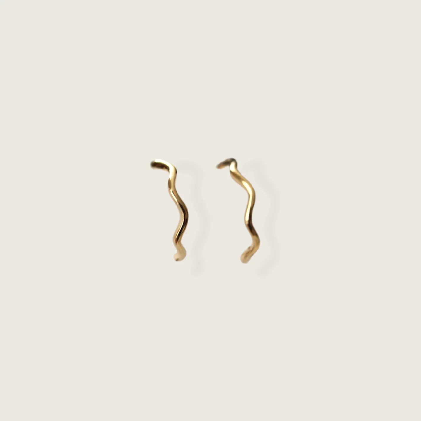 Little Gold Wave Hoops