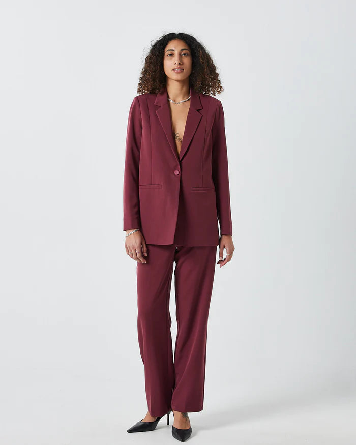 Minimum Burgundy Tara Blazer