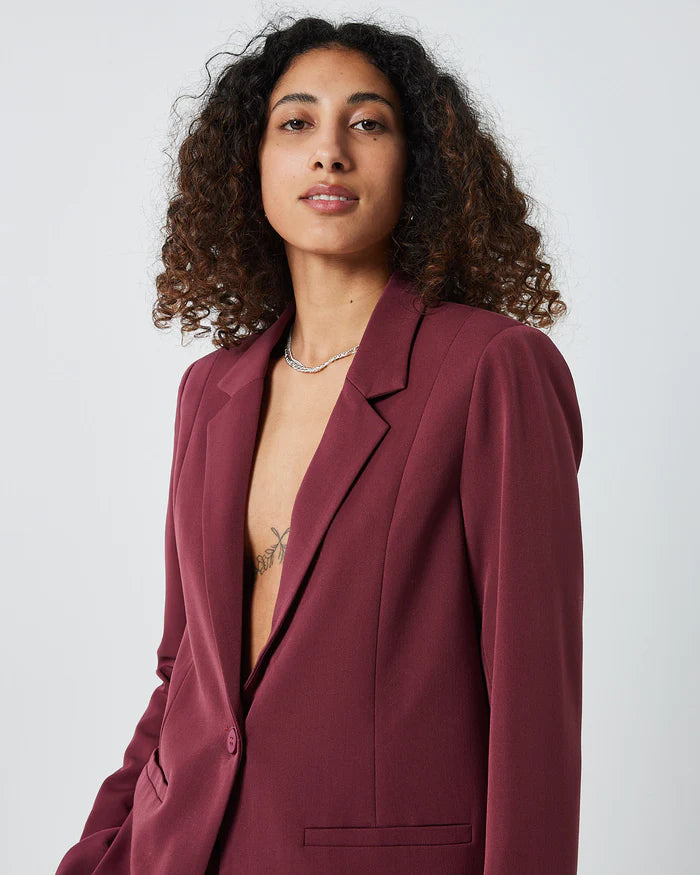 Minimum Burgundy Tara Blazer