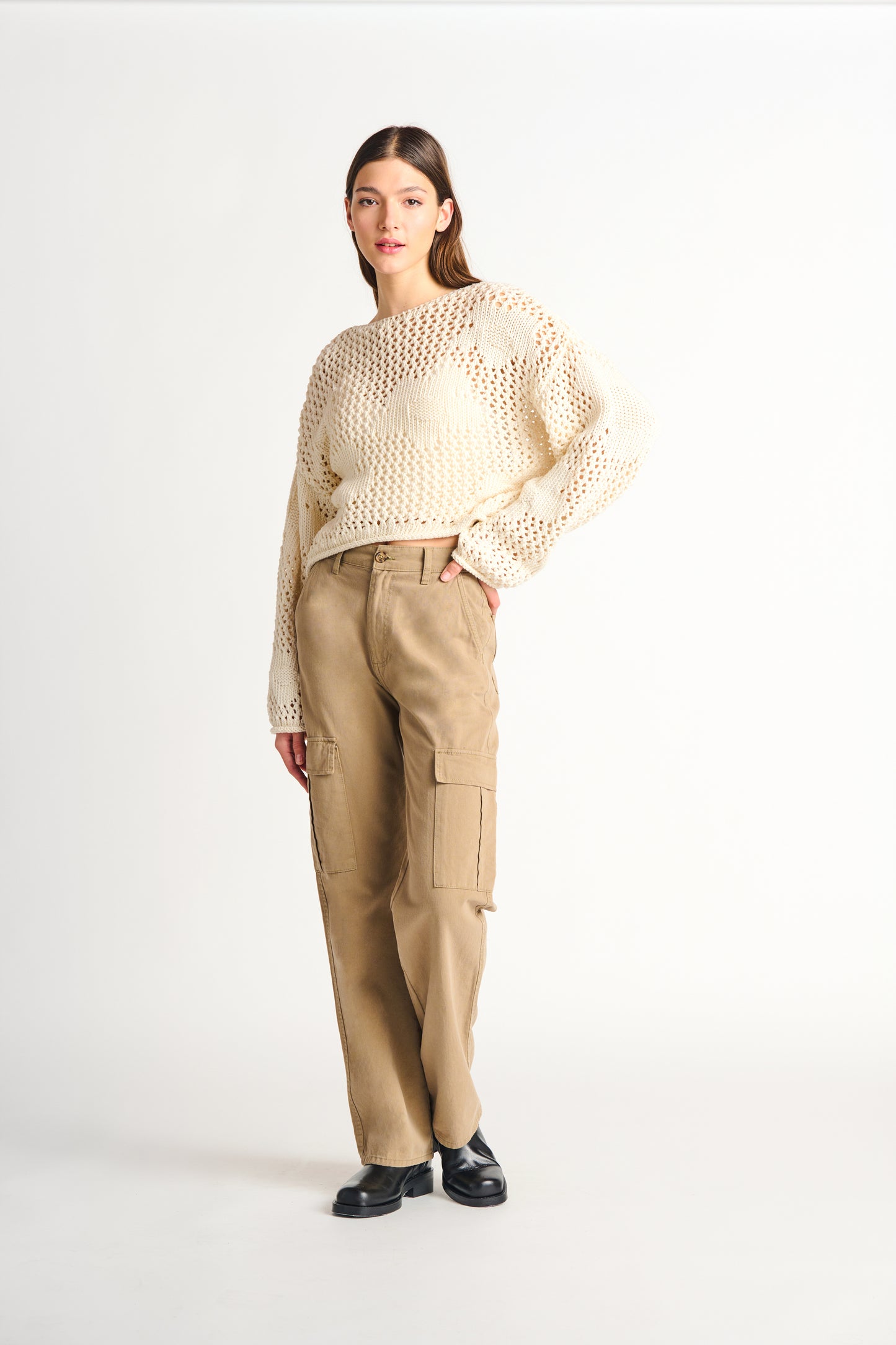 Dex Dylan High Rise Straight Leg Cargo Pant