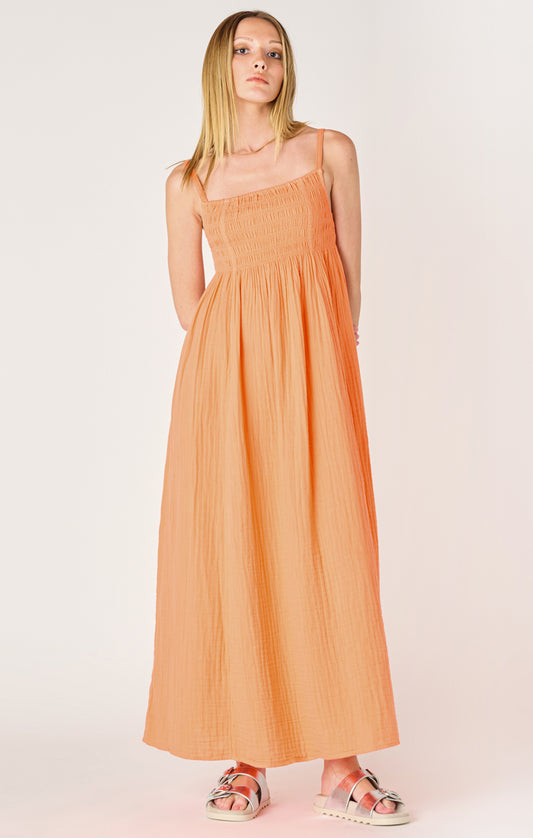 Dex Orange Sunset Tie Back Maxi Dress