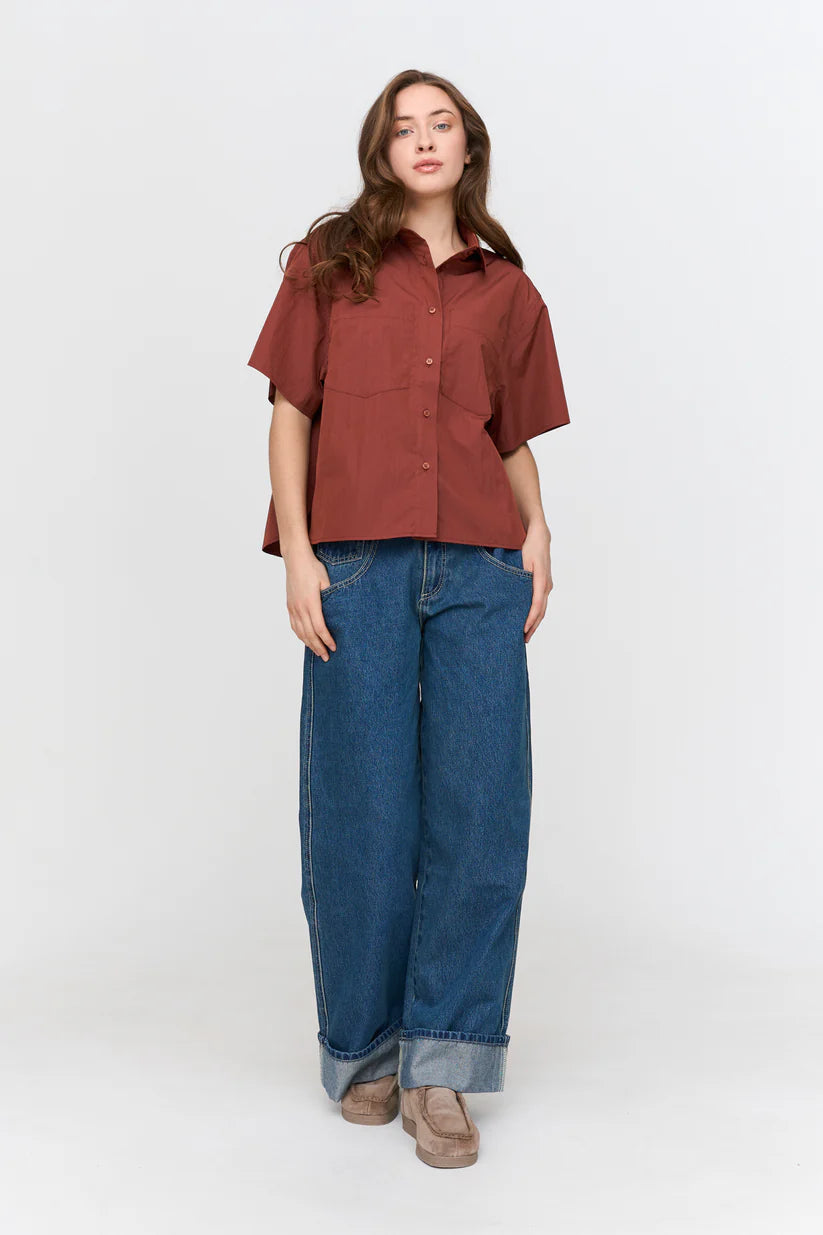 24COLOURS Rust Shirt 30486B