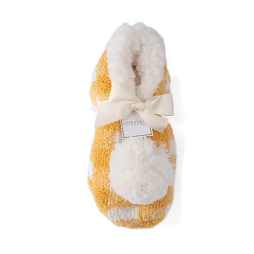Shiraleah Yellow Chlo Plaid Slipper Socks