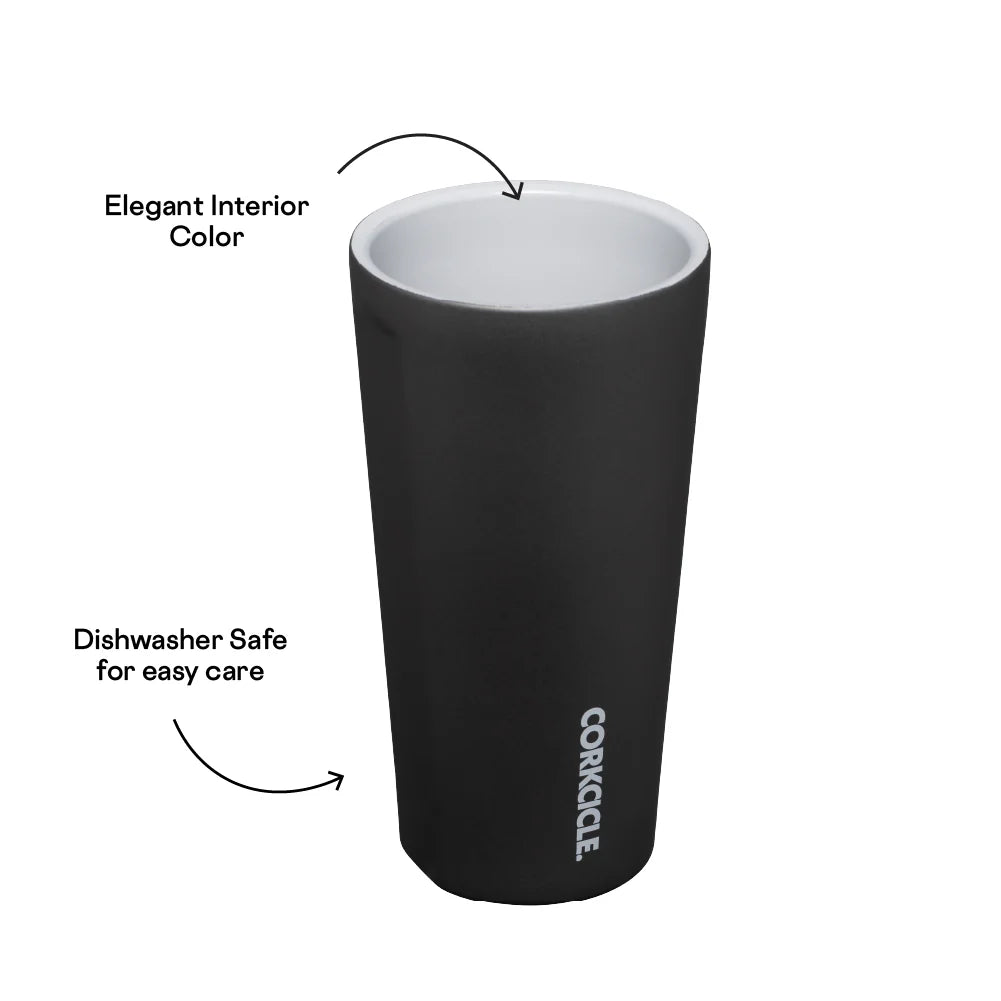 Corkcicle 16oz Ceramic Slate/ Grey Pure Taste Tumbler