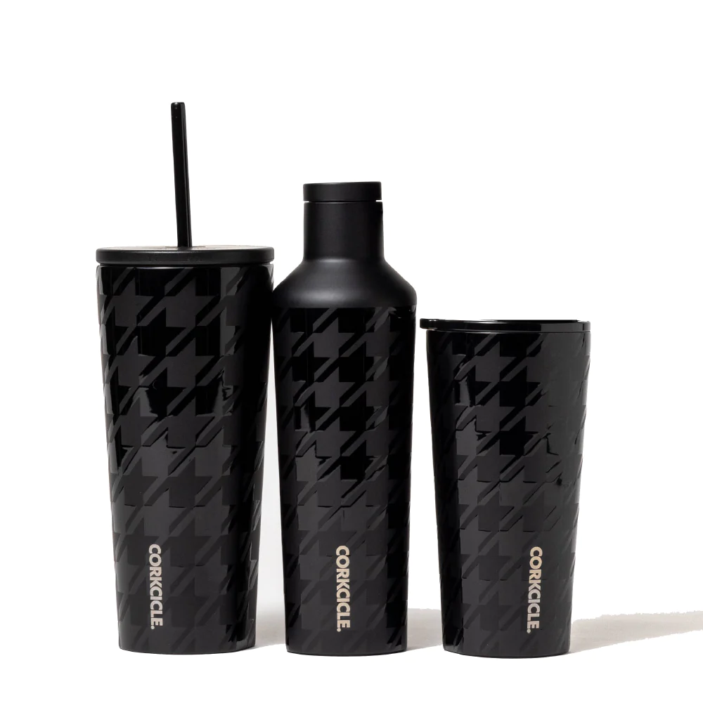 Corkcicle 24oz Onyx Houndstooth Cold Cup