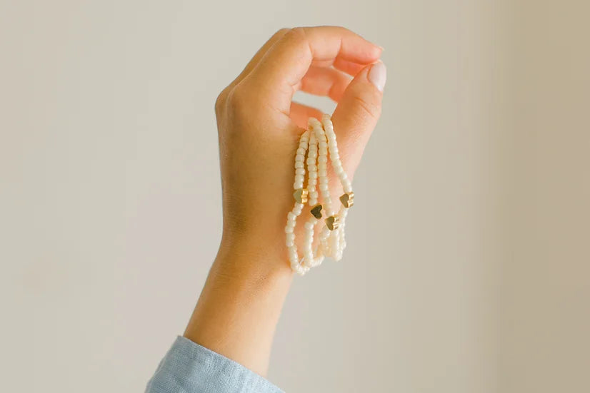 Made By Mira IVORY HEART Bracelet