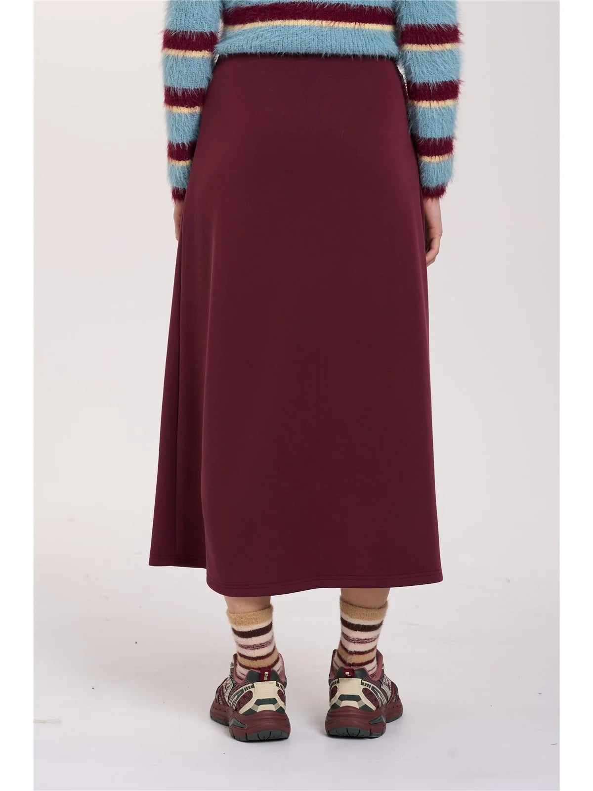 24COLOURS 70894A Bordeaux Skirt