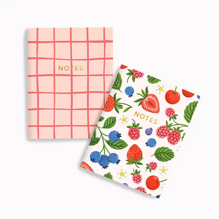 Linden Paper Co. Berries + Pink Picnic | Pocket Notebook Set
