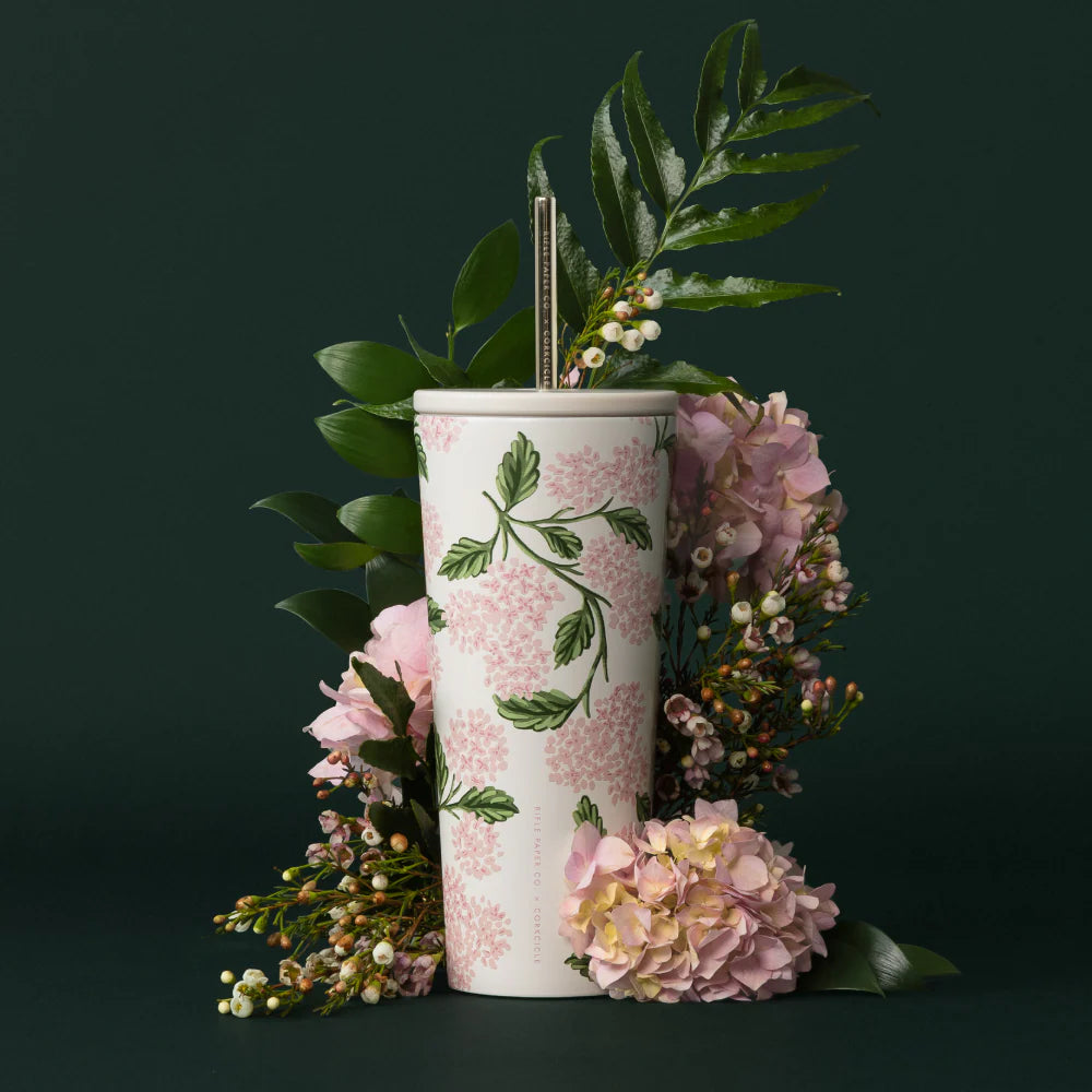 Corkcicle 24oz Rifle Paper Co. Pink Hydrangea Cold Cup