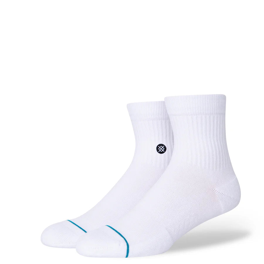 Stance White Icon Quarter Socks