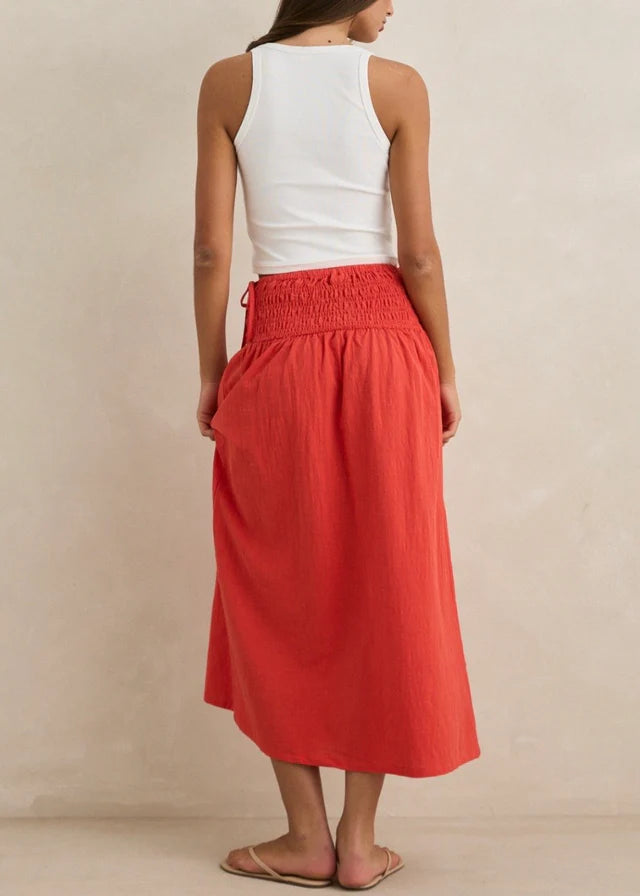 Rhythm Alana Tie Side Maxi Skirt