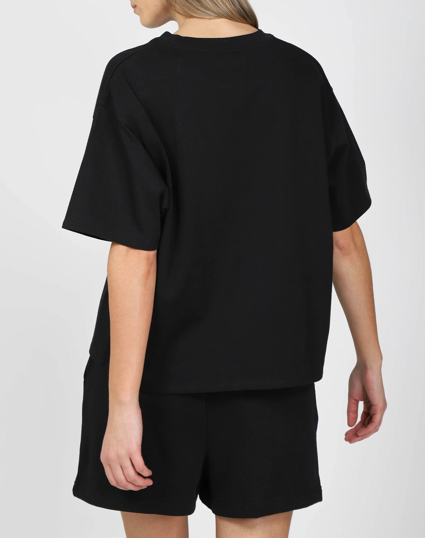 Brunette the Label The Boxy Crew Neck Tee | Black