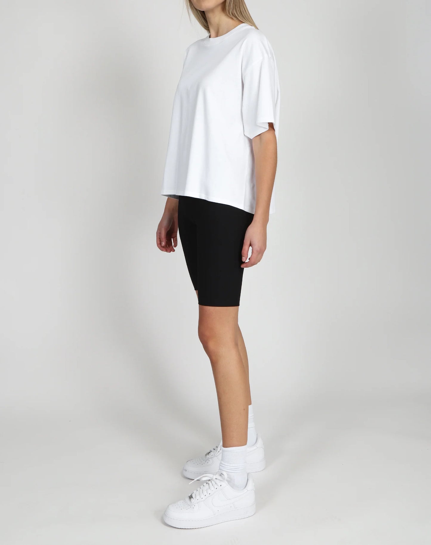Brunette the Label The Boxy Crew Neck Tee | White