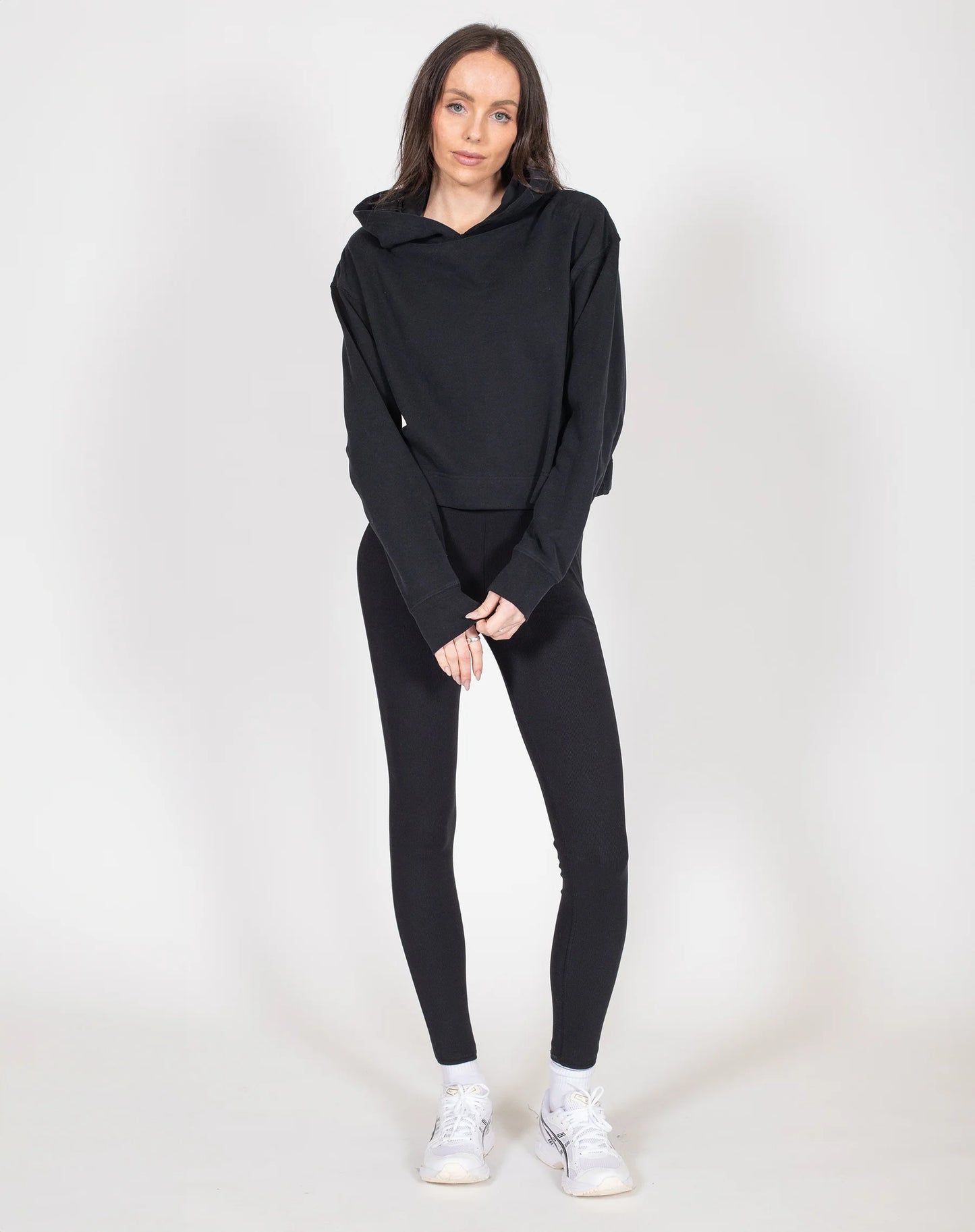 Brunette the Label The Cropped Core Hoodie | Black
