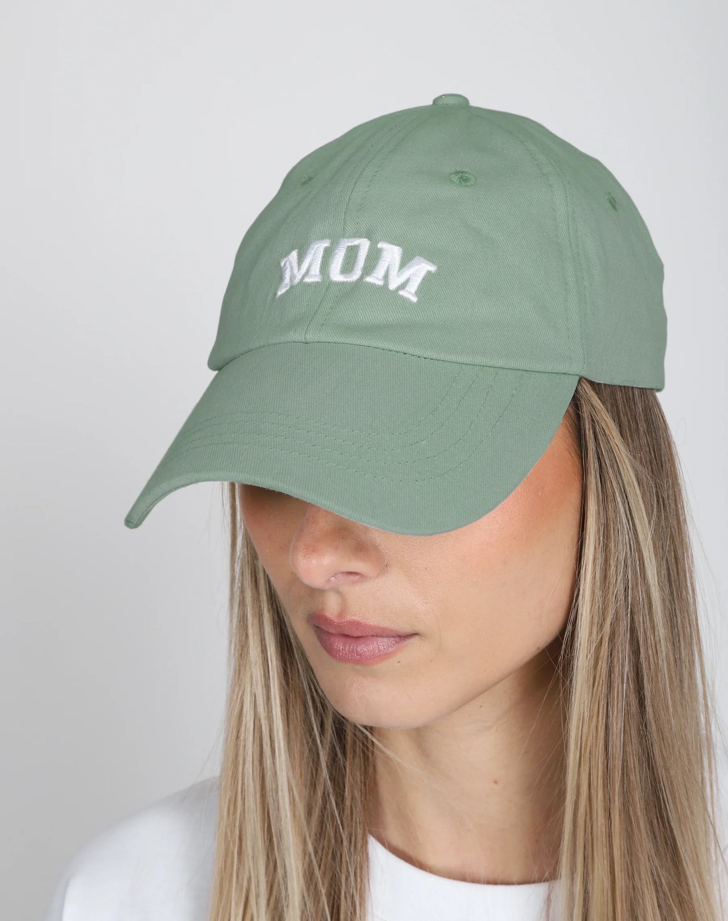 Brunette the Label The "MOM" Baseball Cap | Sage