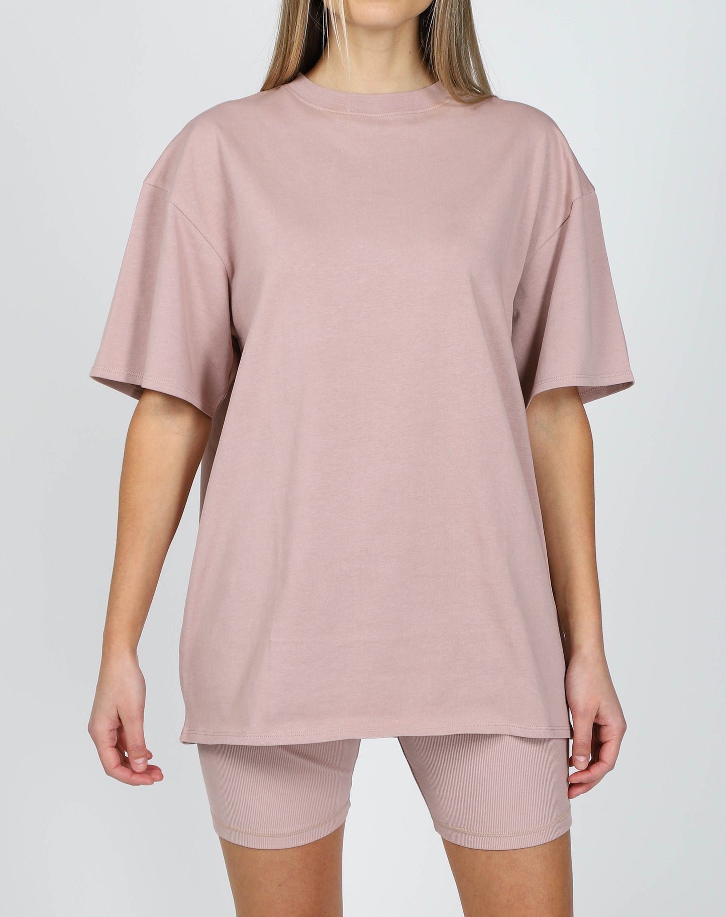 Brunette the Label Oversized Boxy Tee | Pink Smoke
