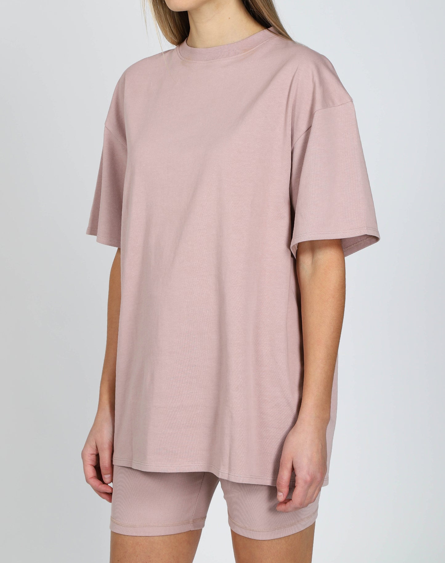 Brunette the Label Oversized Boxy Tee | Pink Smoke