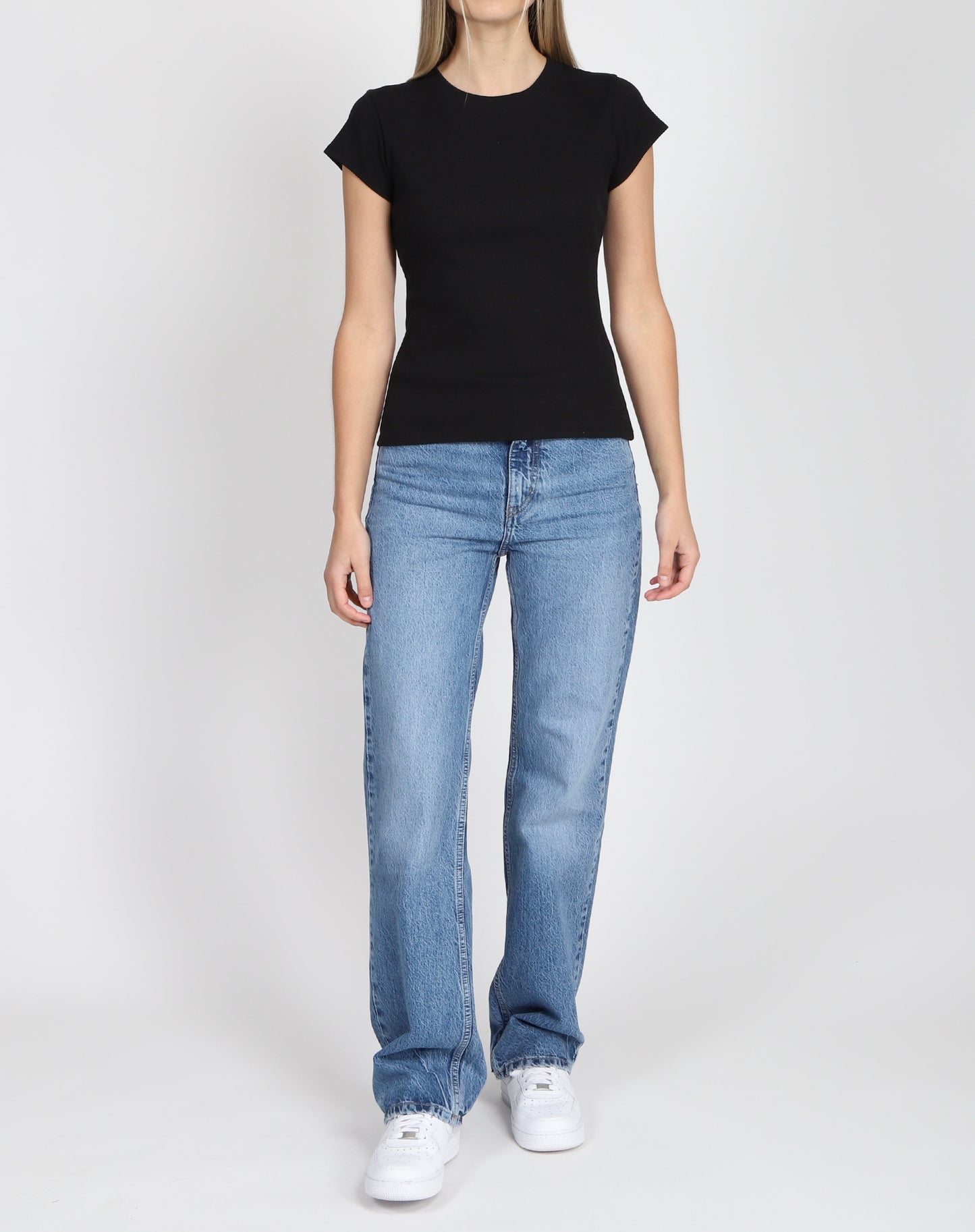 Brunette the Label Ribbed Tee | Black
