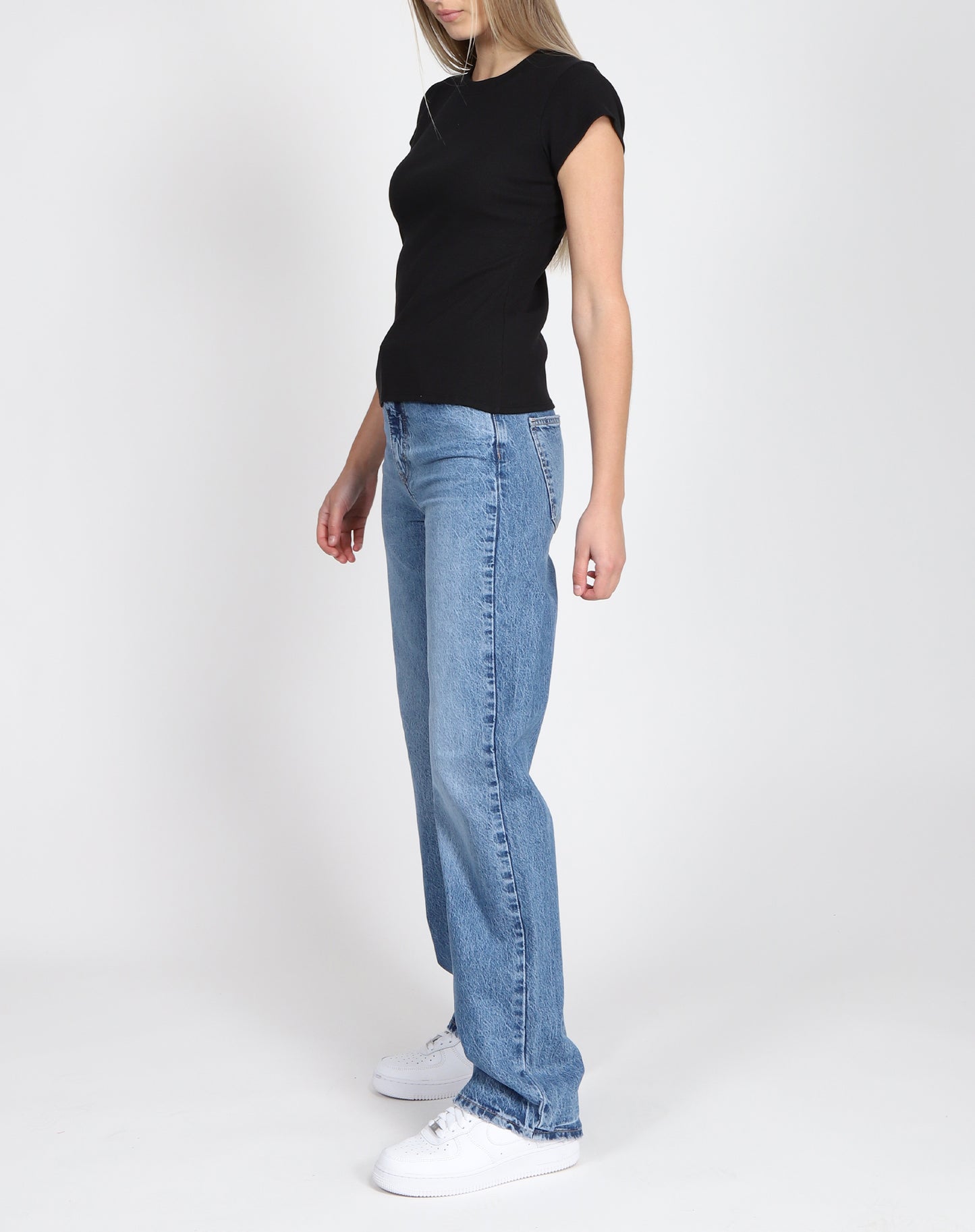 Brunette the Label Ribbed Tee | Black