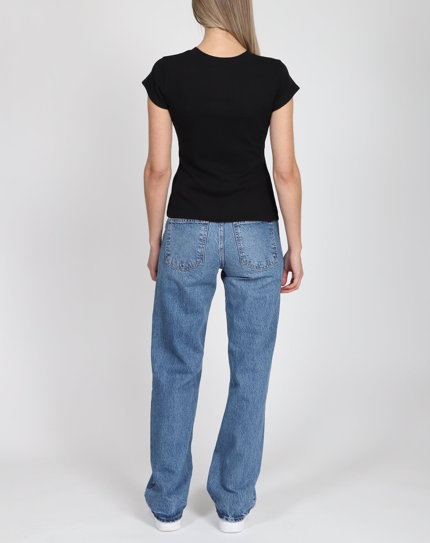 Brunette the Label Ribbed Tee | Black