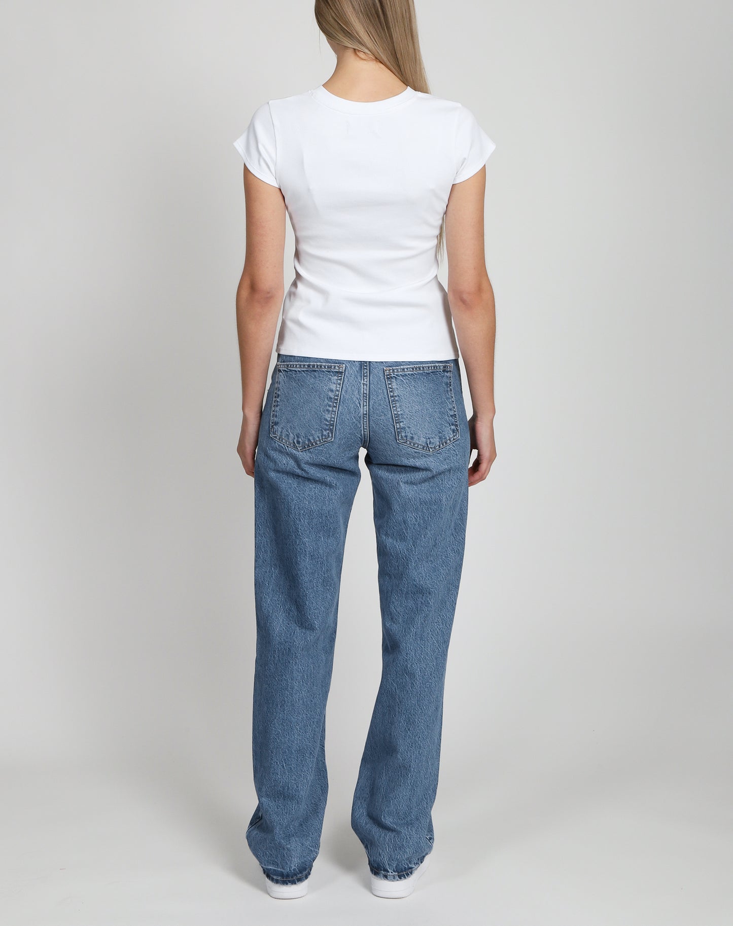Brunette the Label Ribbed Tee | White