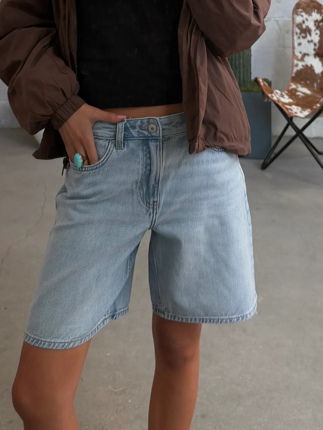 ONLY Lumi Mom Denim Shorts