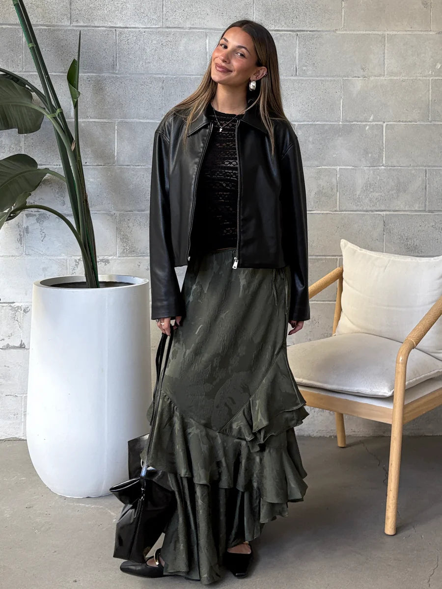 Dex Black Stretch Lace Top