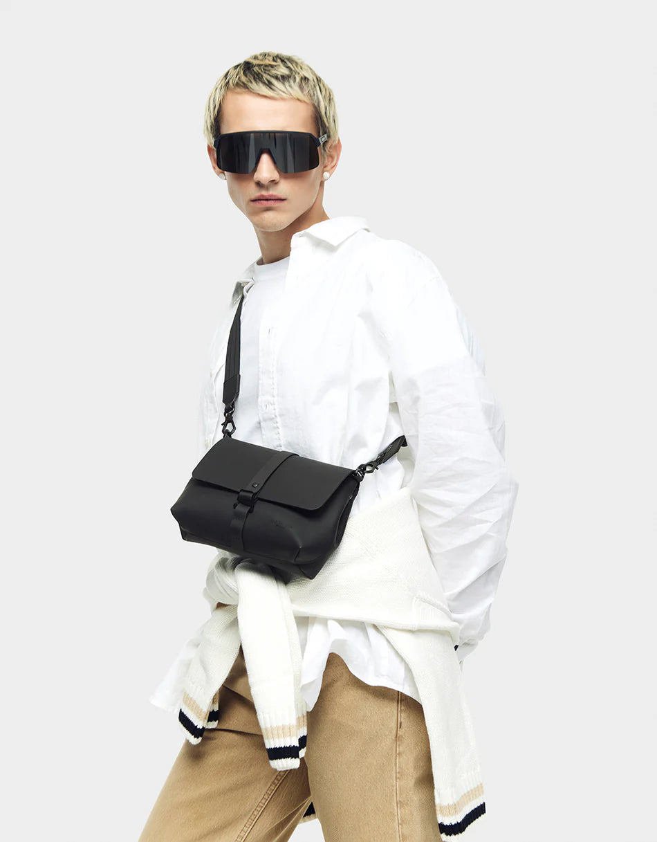 Gaston Luga Black Spläsh Crossbody Bag