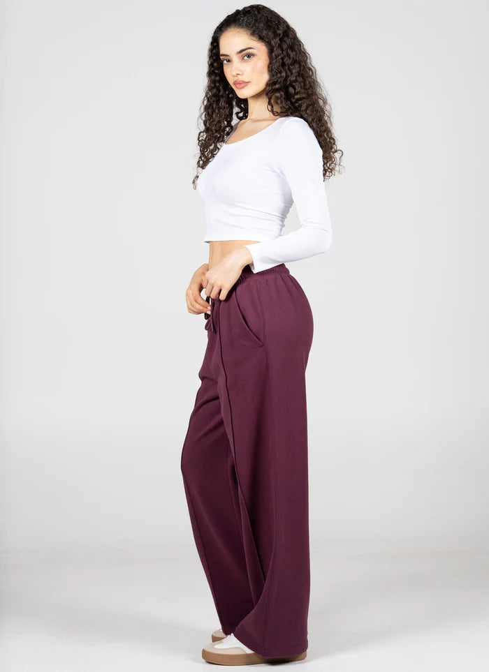 C'est Moi Fig Wide Leg Joggers