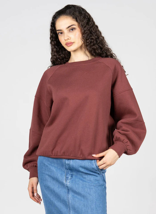 C'est Moi Brandy Oversized Crew Neck Sweatshirt