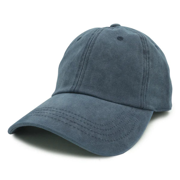 Cotton Pigment Dye Ball Cap- 6 Colors