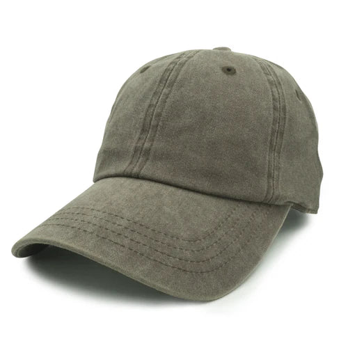 Cotton Pigment Dye Ball Cap- 6 Colors