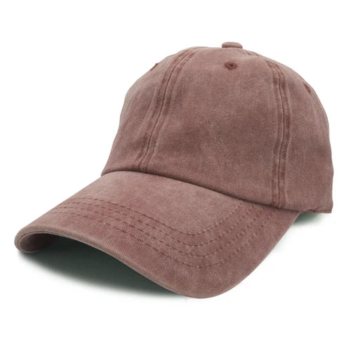 Cotton Pigment Dye Ball Cap- 6 Colors