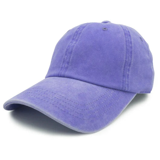 Cotton Pigment Dye Ball Cap- 5 Colors