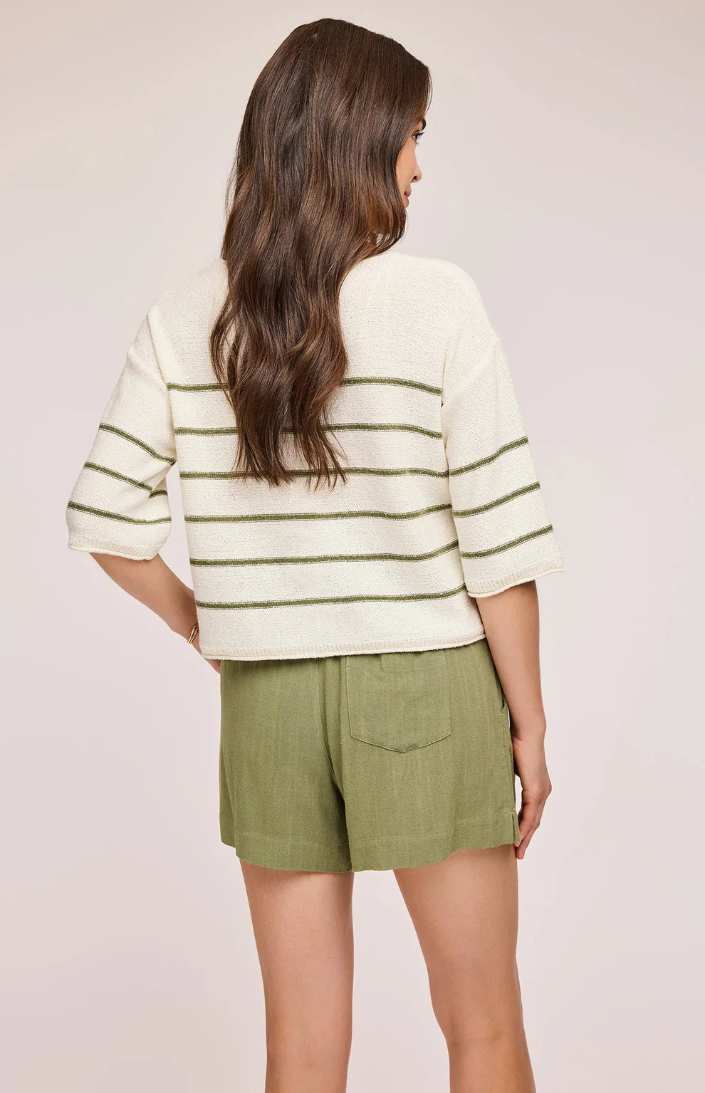 Gentle Fawn Matcha Amalfi Linen Shorts