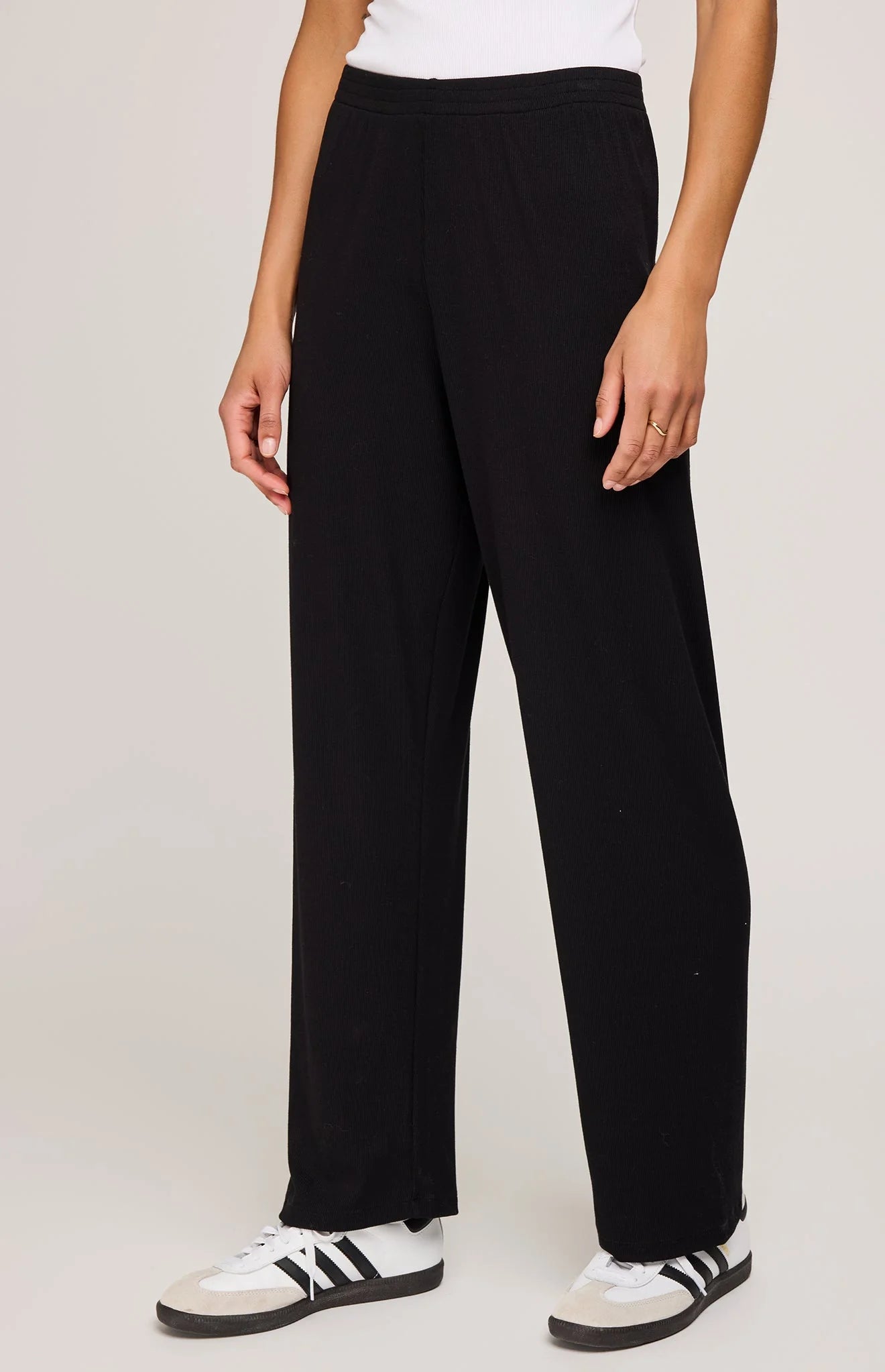Gentle Fawn Black Greer Ribbed Pant