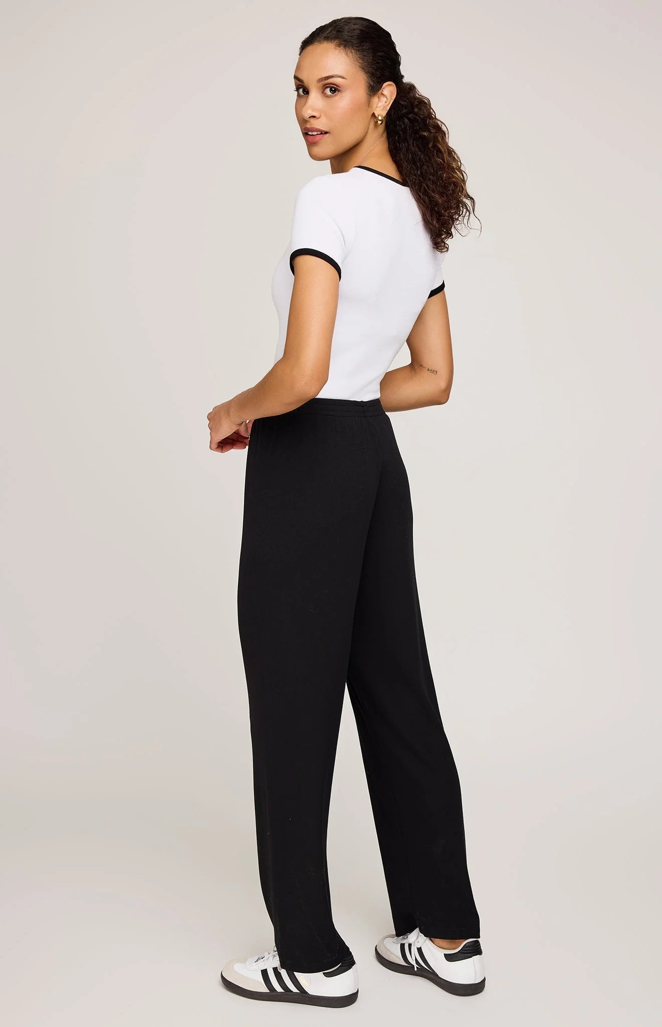 Gentle Fawn Black Greer Ribbed Pant