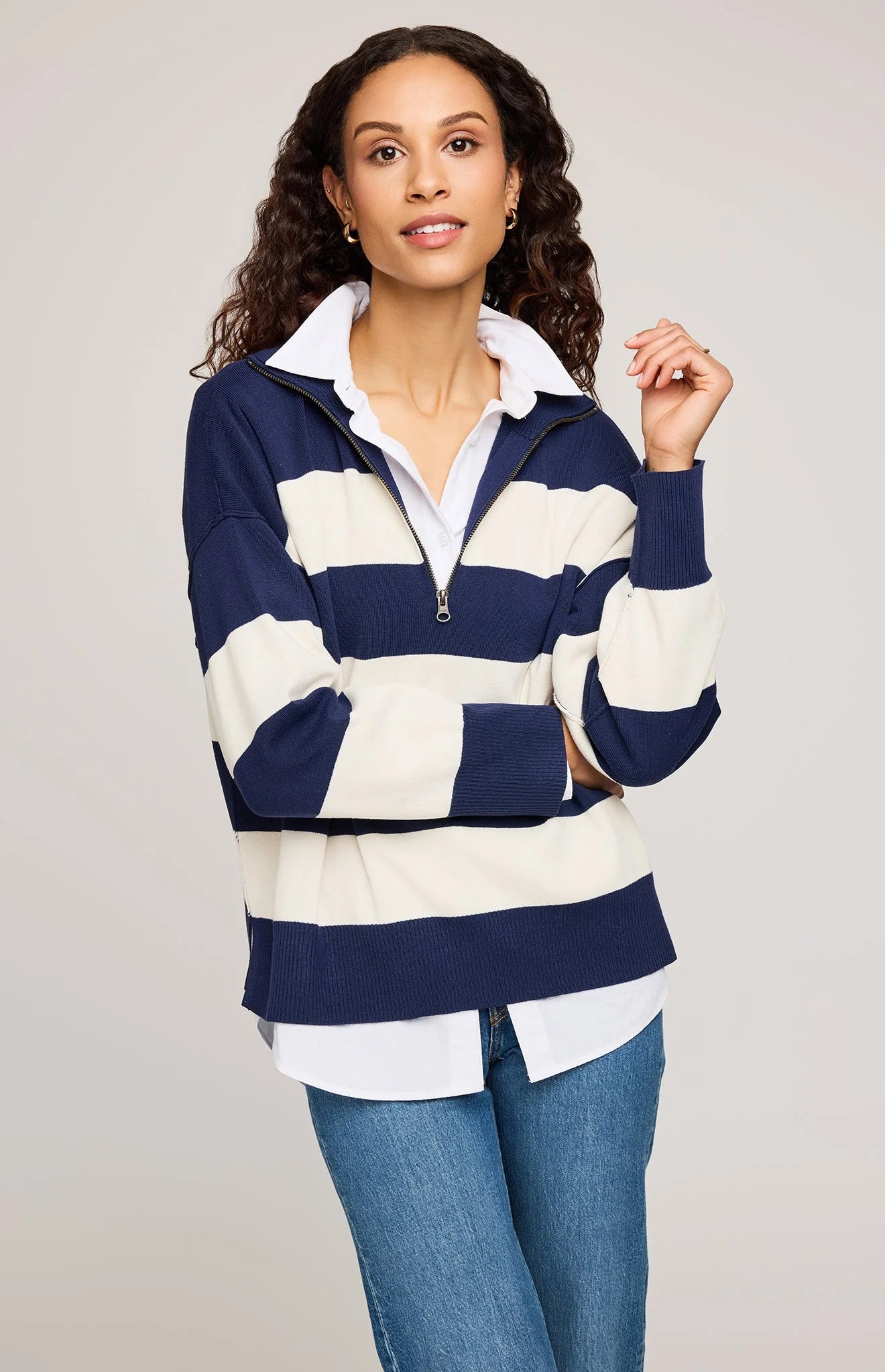 Gentle Fawn Navy Stripe Idris Sweater