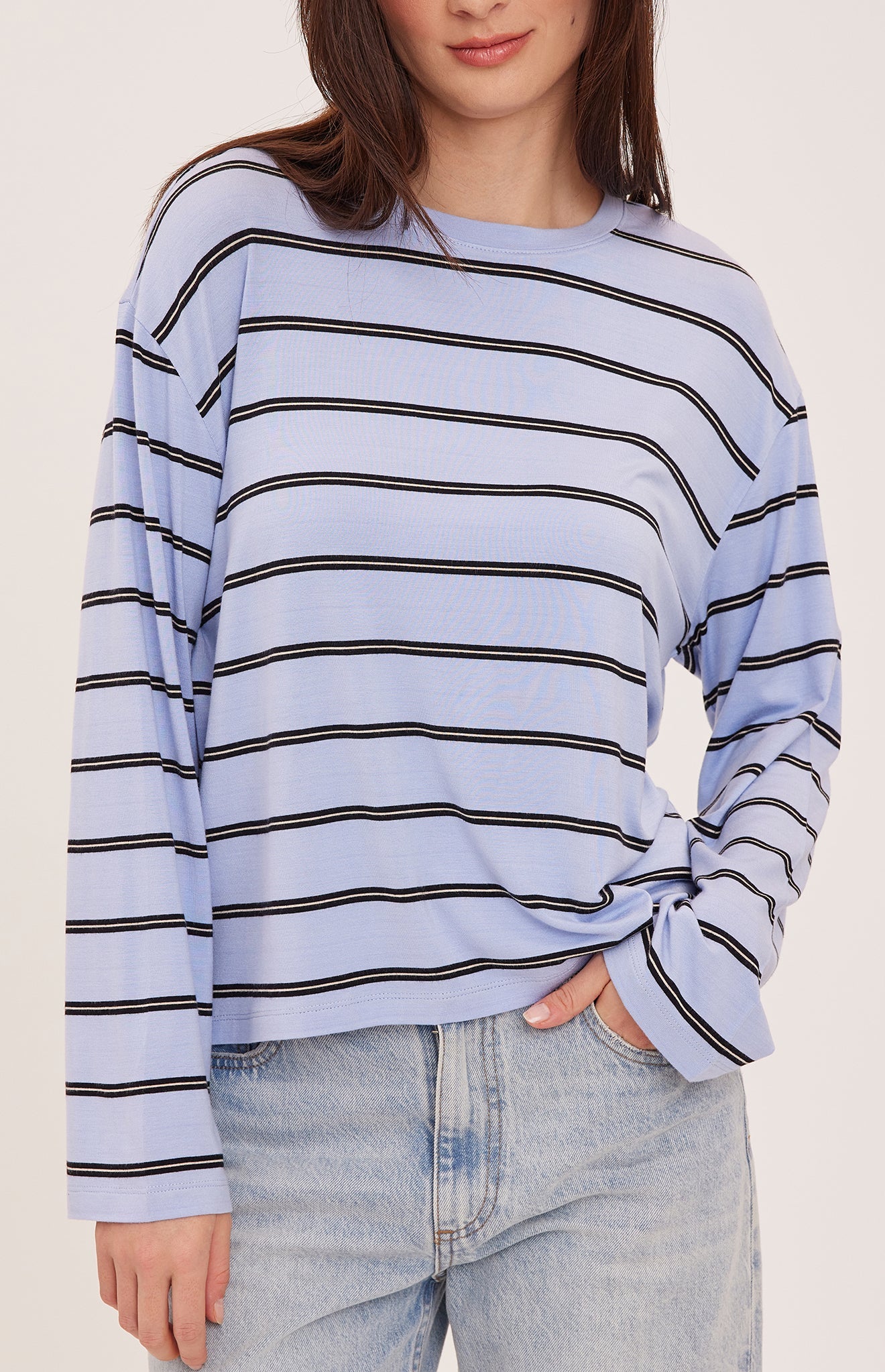 Gentle Fawn Sky Stripe Indy Long Sleeve Top
