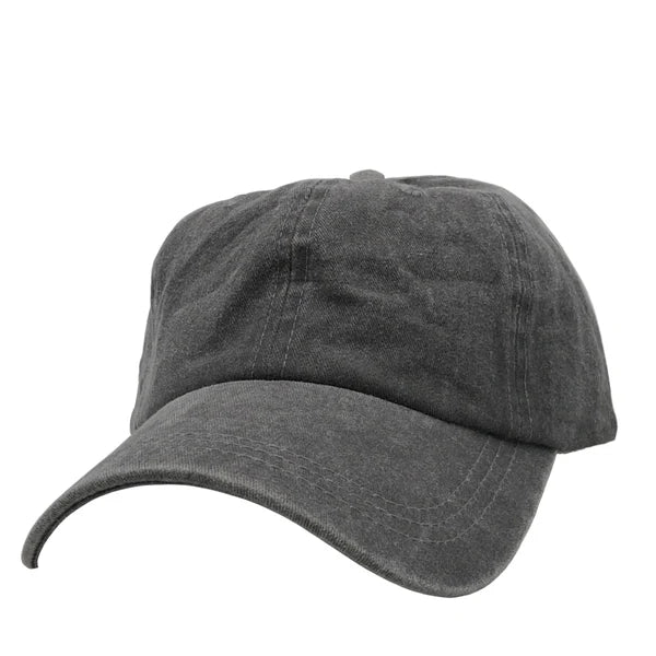 Cotton Pigment Dye Ball Cap- 6 Colors