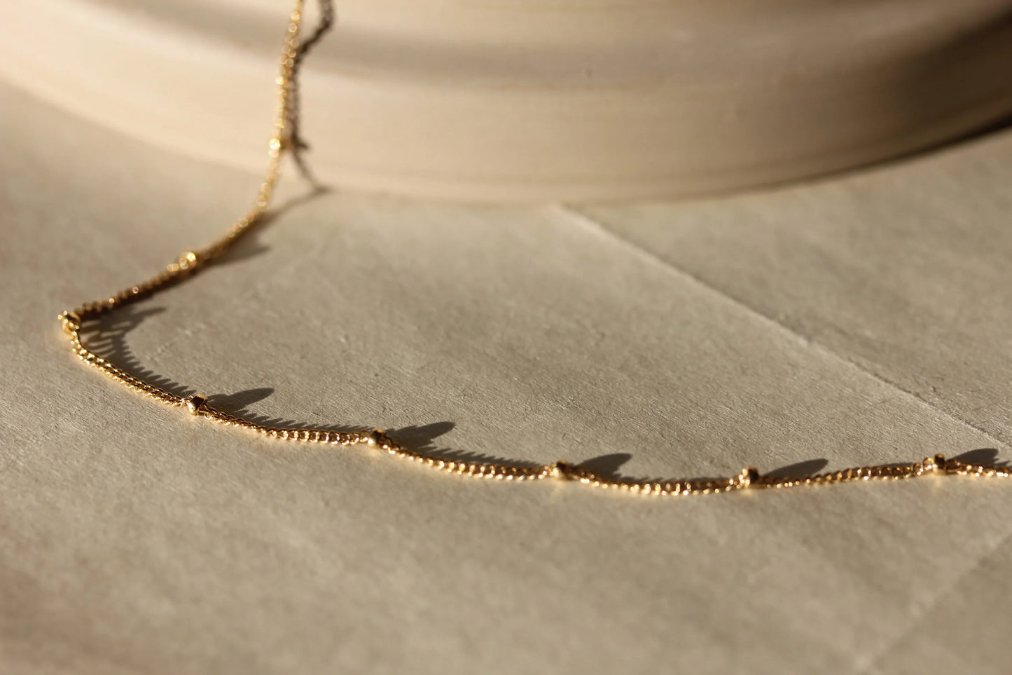 Little Gold Satellite Chain Necklace