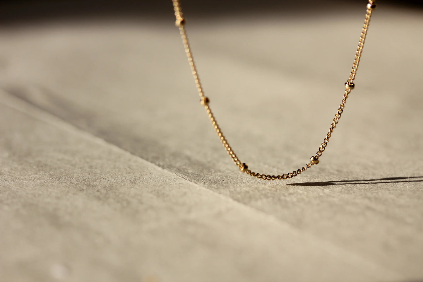 Little Gold Satellite Chain Necklace