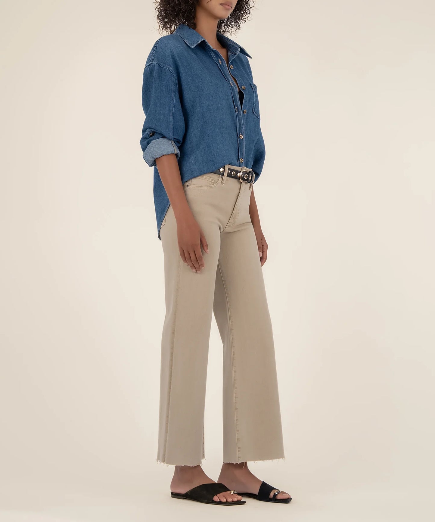 Kut from the Kloth Meg High Rise Wide Leg Biscuit Jean