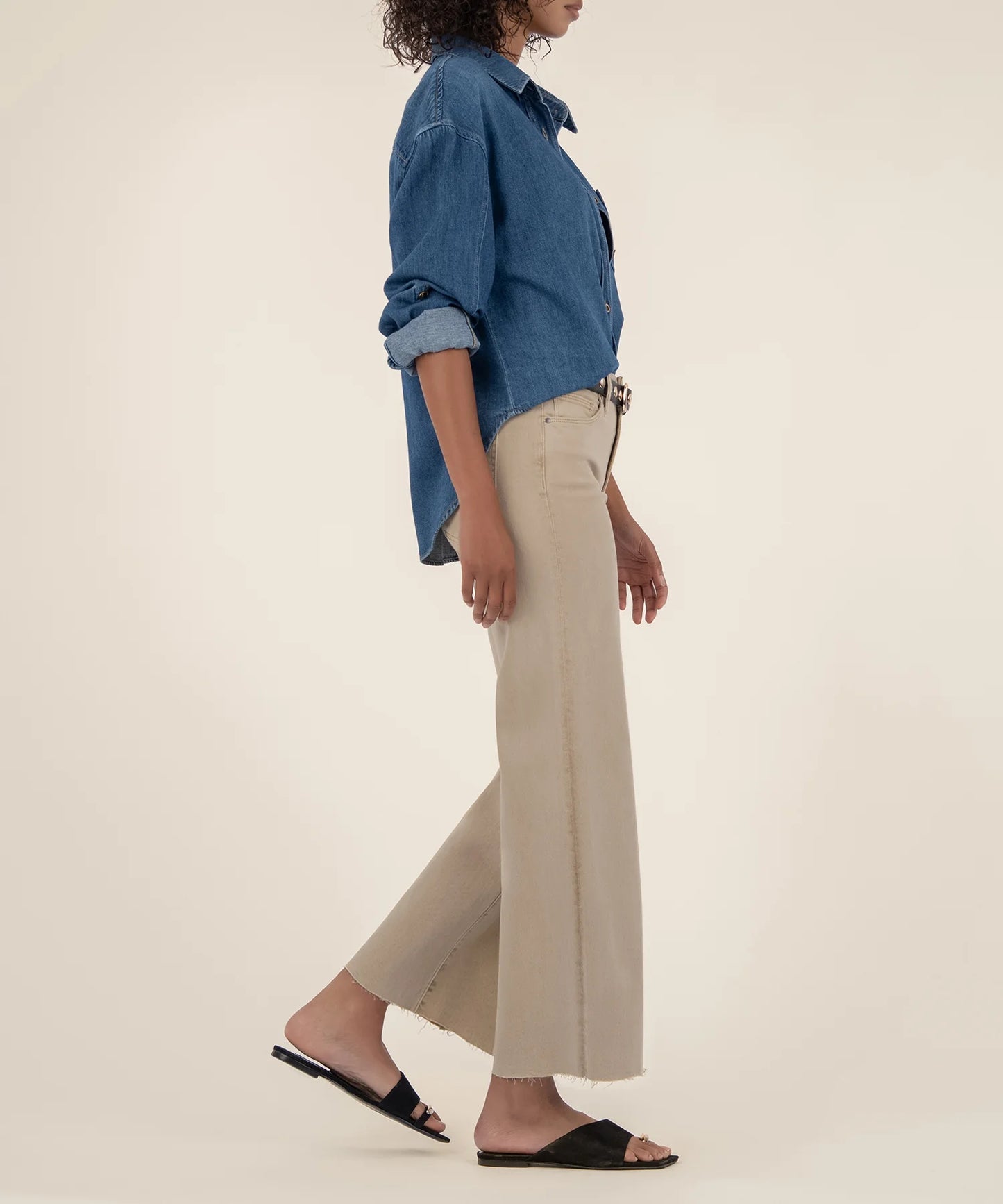 Kut from the Kloth Meg High Rise Wide Leg Biscuit Jean