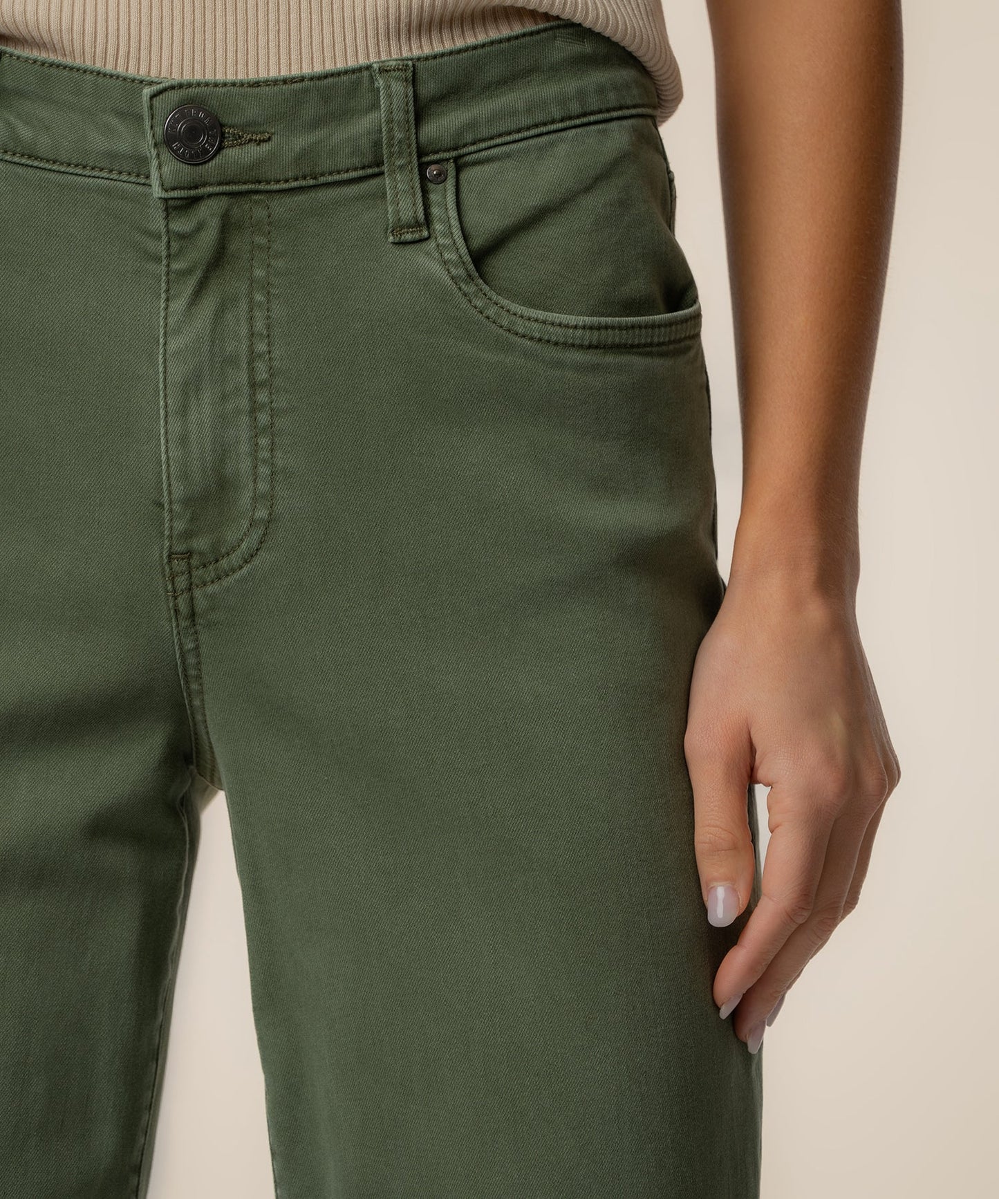 Kut from the Kloth Charlotte High Rise Wide Leg Seaweed Jean