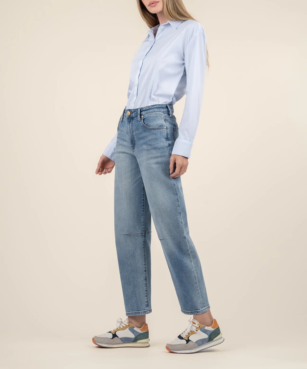 Kut from the Kloth Ashley High Rise Barrel Straight Leg