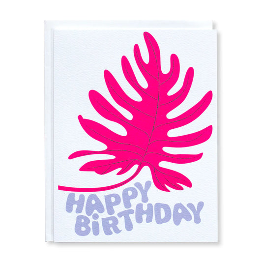 Banquet Happy Birthday Leaf Note Card