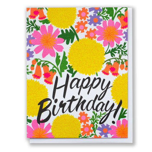 Banquet Jazzy Flowers Birthday Card
